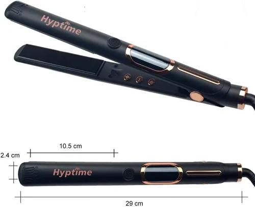 Miniatura 5 de Plancha plana de titanio con pantalla digital para controlar con precisión la temperatura, 1 pulgada para cabellos gruesos y rizados, profesional