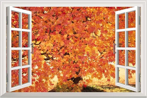 Miniatura 8 de Adhesivo de pared extraíble/mural de pared, semáforos de ciudad borrosa por la noche, decoración creativa de pared con vista de ventana, 24 x 32