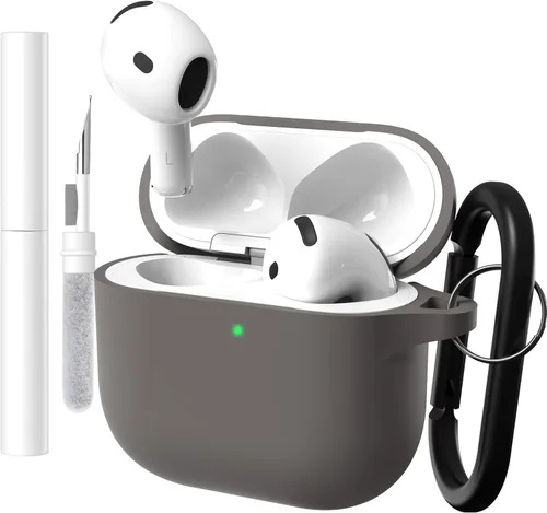 Miniatura 17 de Brujula Funda protectora de silicona para AirPods 4 con ANC, compatible con AirPods de 4ª generación 2024 (Avocado, AirPods 4 con ANC)