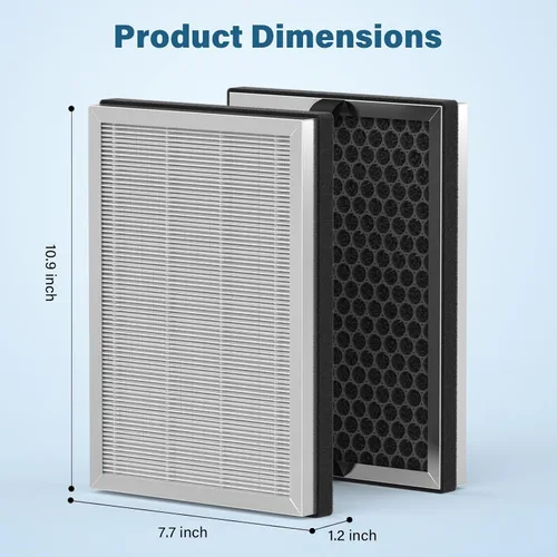 Miniatura 5 de Filtro de repuesto JF260 compatible con purificador de aire JF260, 3 en 1 True HEPA H13 con filtro de carbón activado, número de pieza JF260-RF