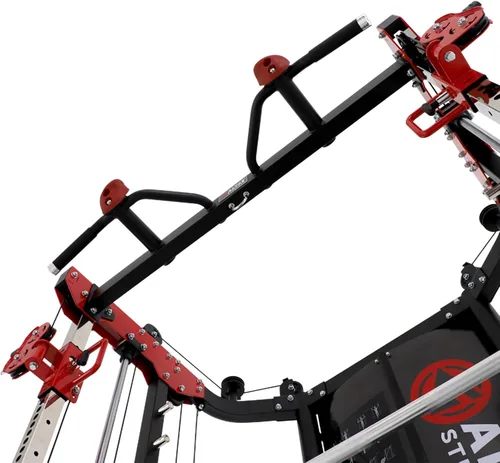Miniatura 8 de Altas Strength 3058G Smith Machine - Gimnasio en casa con pilas dobles de peso de 200 libras, capacidad de 1,000 libras, jaula de alimentación