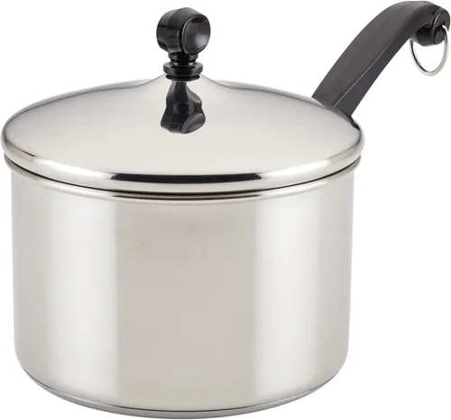 Miniatura 11 de Farberware Tapa clásica de acero inoxidable para freír, Sartén para saltear (2.75 cuartos de galón), Plateado