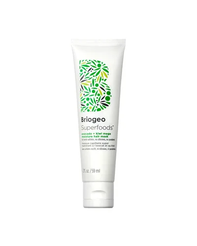 Briogeo Superfoods Avocado + Kiwi Mega Moisture Hair Mask | Protein-Free Deep Conditioning Treatment for Dry Hair| Silicone-Free | Vegan &
