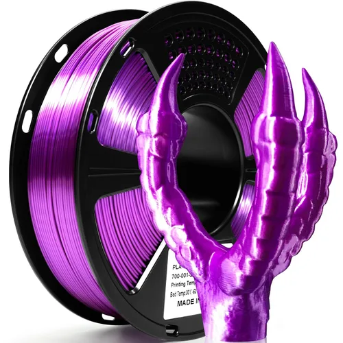 Miniatura 30 de GEEETECH Filamento PLA de color dorado sedoso de 0.069 libras, filamento de seda brillante para impresora 3D, carrete de 2.2 libras, precisión