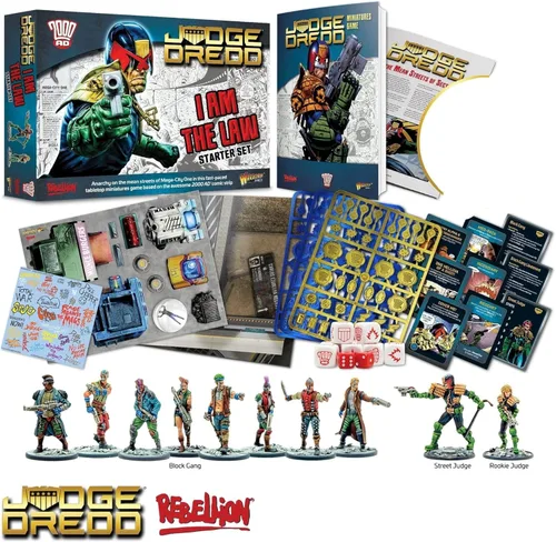 Miniatura 2 de Warlord Judge Dredd I Am The Law - Juego de mesa de estrategia de juego de rol para adultos, juego de mesa distópico futuro estratégico de juego