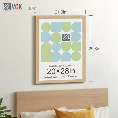 Miniatura 260 de VCK Marcos para póster de madera maciza de 22.375 x 34 pulgadas, marco de fotos A1 negro con montaje en pared, paquete de 3