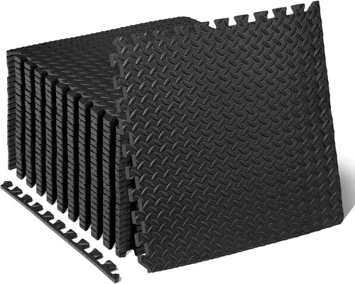 Miniatura 28 de ProsourceFit - Tapete de ejercicio tipo rompecabezas de ½ pulgada, losetas de espuma EVA entrelazadas para gimnasio en casa, para niños, crema, 24 x