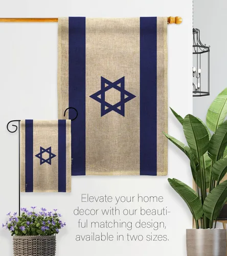 Miniatura 8 de Bandera de Israel Bandera de arpillera israelí Bandera de pared césped, puerta de habitación, póster al aire libre, tapiz interior para el hogar