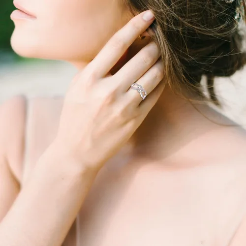 Miniatura 2 de STARCHENIE Anillo de corazón infinito para mujer, plata de ley 925, anillo de promesa, talla 10