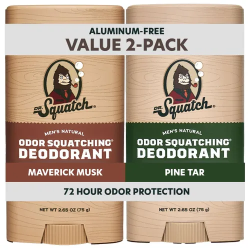 Miniatura 9 de Dr. Squatch - Desodorante natural para hombres - Sin aluminio, Odor-Squatching - Rainforest Rapids & Fresh Falls (2.65 oz, 2 unidades)