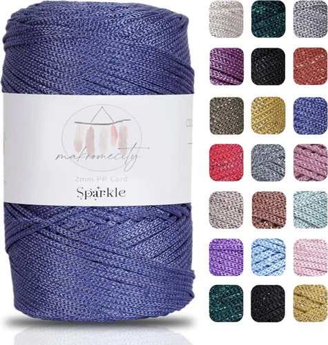 Miniatura 27 de Makromecity, 2 carretes de cordón de macramé de poliéster de 2 mm x 250 yardas (750 pies) de 2 mm de cordón de polipropileno para macramé, ideal
