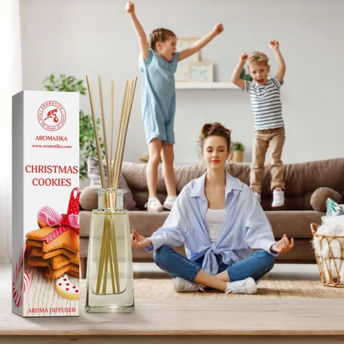 Miniatura 8 de Difusor de aroma de galletas navideñas de 3.4 onzas líquidas, difusor de junco, fragancia para habitación, fragancia para el hogar, ambientador