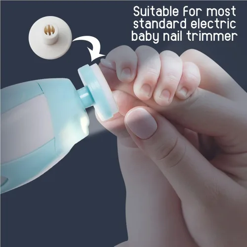 Miniatura 4 de NSBELL 36 almohadillas de lima de uñas para bebé, almohadillas de repuesto para recortadora de uñas, cabezales eléctricos de rectificado de uñas