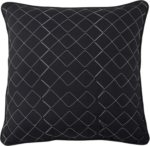 Miniatura 4 de Grand Avenue Juegos de cama con diseño geométrico negro/rojo, tamaño Queen con edredón, 7 piezas, funda de almohada, falda de cama, almohada