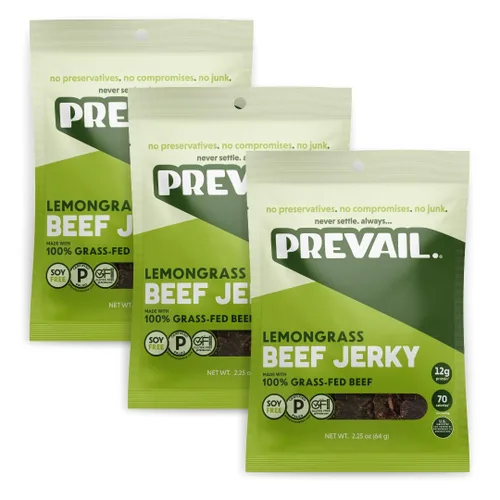 Miniatura 14 de Charqui de pavo de pastoreo, de PREVAIL - ¡Bajo en sodio y sin gluten! Paquete de (3) bolsas Nuestro charqui gourmet está certificado paleo