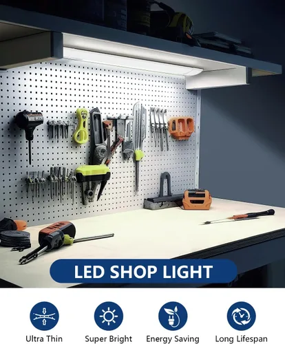Miniatura 2 de Sararoom lámpara LED para tienda de 2 pies, tubo de 20 W, 2400 lm, 4000 K blanco neutro, luz de techo de 60 cm 23.6 pulgadas para garaje, armario
