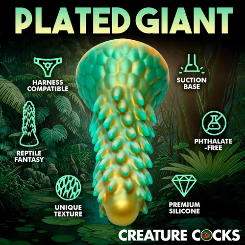 Miniatura 2 de CREATURE COCKS Consolador de silicona para reptiles puntiagudos para hombres, mujeres y parejas. Firme y flexible, base de succión fuerte