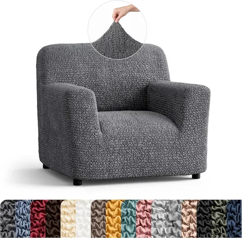 Miniatura 25 de Fundas elásticas de sofá prémium para sofá, funda para silla, lavable, apta para perros y mascotas, fundas elásticas de poliéster para sofá biplaza