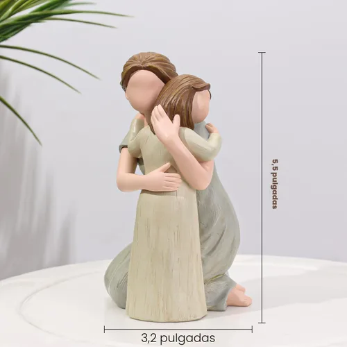 Miniatura 7 de Hensonever Figura de Madre e Hija Esculpida y Pintada a Mano, Figura Esculpida y Pintada a Mano "Amo a Mi Hija" Regalo para el Día de la Madre