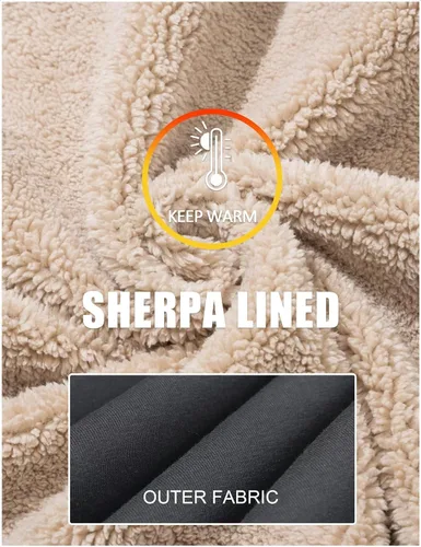 Miniatura 4 de MAGCOMSEN Sudadera con capucha de forro polar Sherpa para hombre