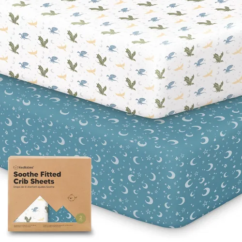 Miniatura 34 de KeaBabies - Juego de 2 sábanas orgánicas, unisex, suaves, 52 x 28 pulgadas, diseño neutro, de algodón jersey transpirable, con estampados adorables