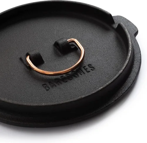 Miniatura 2 de Barebones Juego de sartenes de hierro fundido todo en uno de 6 pulgadas, sartén con tapa de hierro fundido estilo horno holandés, juego