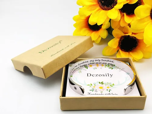 Miniatura 97 de Pulseras inspiradoras para mujer, joyería de acero inoxidable, con refranes, pulsera motivacional con mensaje oculto, pulseras grabadas para mejor