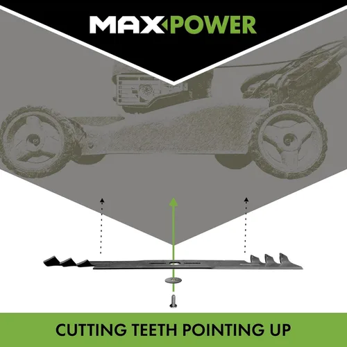 Miniatura 4 de MaxPower 331387XB Cuchilla comercial para cortacéspedes de césped de 21 pulgadas Cut Toro, Exmark, Lawn Boy Reemplaza OEM # 108-0954-03, 116-4500