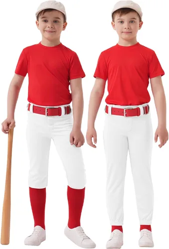 Miniatura 2 de QBK 2T-17Y - Pantalones de béisbol para niños pequeños, pantalones de sóftbol para jóvenes, pantalones de béisbol para niños y niñas