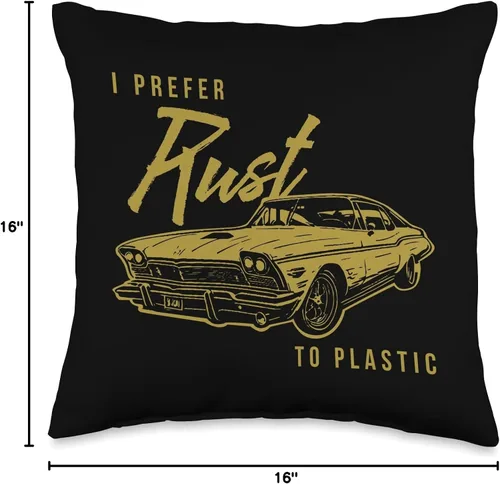 Miniatura 4 de Cool Retro Automobile Driver Cars Enthusiasts Gift Vintage Car Lovers Classic Oldtimer - Almohada para hombres y mujeres, 16 x 16 pulgadas
