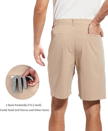Miniatura 2 de Boyzn Pantalones cortos de golf con entrepierna de 9 pulgadas para hombre, pantalones cortos de vestir casuales para el trabajo, pantalones cortos