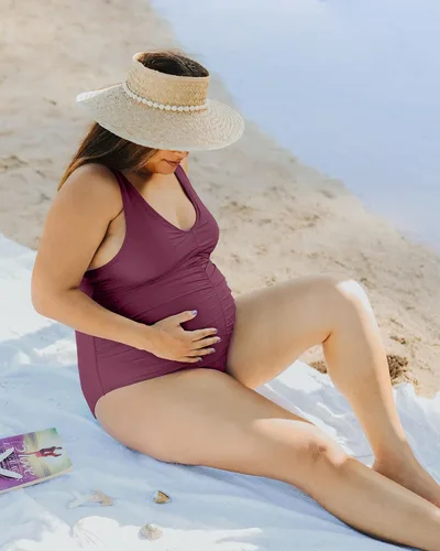 Miniatura 6 de Kindred Bravely Traje de baño de maternidad de una pieza Gathered Trajes de baño de maternidad para mujer