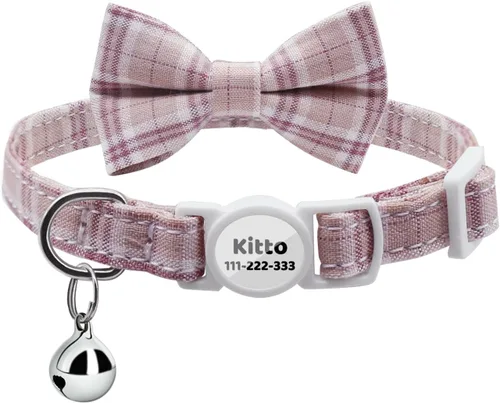 Miniatura 10 de Collares personalizados de gato con campana de lazo, liberación rápida, impresión HD, collares de gatito personalizados para niñas y niños