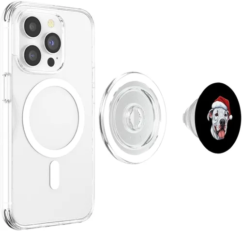 Miniatura 4 de Dogo Argentino Dog Christmas Portrait PopSockets MagSafe PopGrip for iPhone