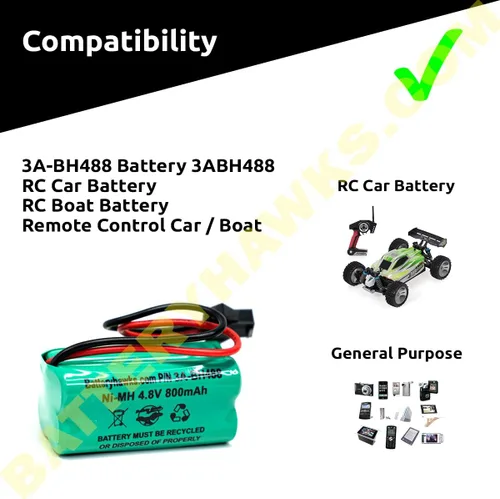 Miniatura 3 de 4.8v 800mAh Ni-MH batería para RC coche barco alto rendimiento general control remoto