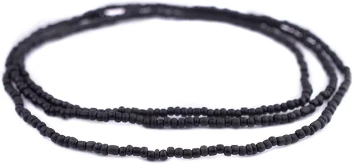 Miniatura 3 de TheBeadChest - Cuentas de vidrio Java negro (0.157 in, hilo de 48 pulgadas)