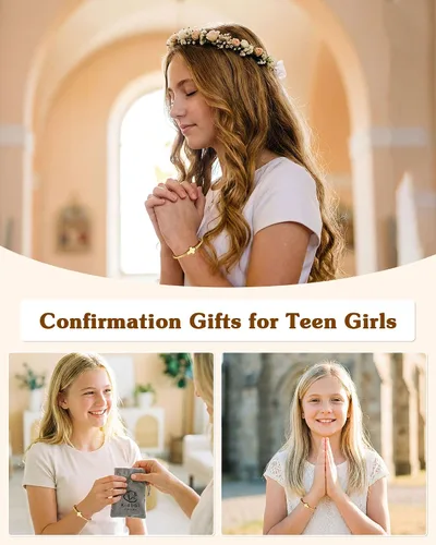 Miniatura 6 de Pulsera de cruz de confirmación católica regalos para adolescentes, niñas y mujeres