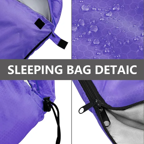 Miniatura 5 de Sacos de Dormir para Adultos, Niños y Niñas - Saco de Dormir Ligero Impermeable para Clima Cálido y Frío con Mochila Compacta, Ideal para 3-4