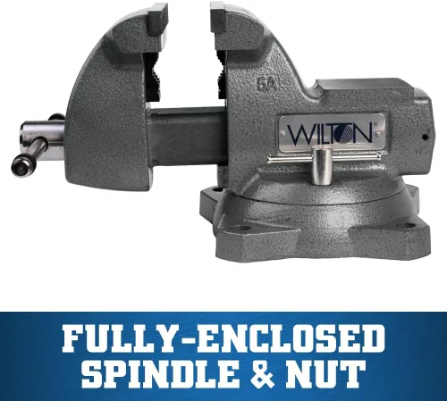 Miniatura 9 de Wilton Mechanics tornillo de banco, ancho de mandíbula de 4 pulgadas, apertura de mandíbula de 4-1/2 pulgadas, garganta de 3-7/16 pulgadas