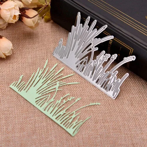 DIY Scrapbooking Artist - Troqueles de corte de hierba cálamus, plantillas de corte de metal para manualidades, álbumes de recortes, manualidades,