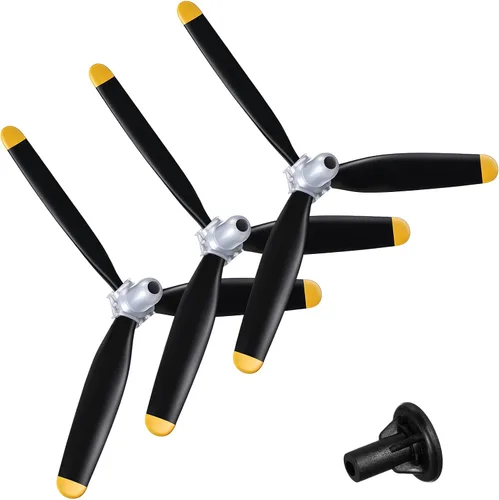 Miniatura 7 de Jenaai 3 juegos de hélice de avión RC de 3 palas compatibles con F4U 761-8 761-9 761-16 T28 P47 Fighter Control remoto, avión controlado por radio