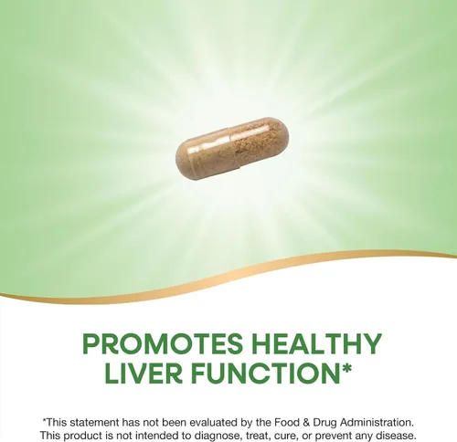 Miniatura 6 de Nature's Way Super Milk Thistle, promueve la función hepática saludable*, mezcla de 4 hierbas, vegano, 120 cápsulas