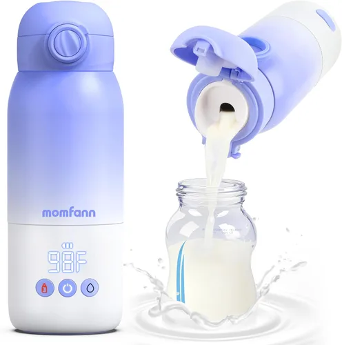 Miniatura 8 de Calentador de biberones portátil para viajes, modos duales de calentamiento para leche materna y agua, calentador de biberones de leche portátil