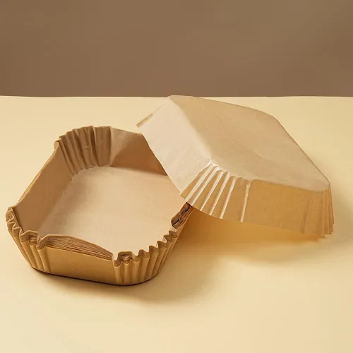 Miniatura 8 de Forros desechables rectangulares para freidora de aire, 50 piezas de papel pergamino de pulpa virgen para freidora de aire de 4 a 6 cuartos