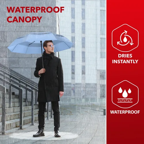 Miniatura 29 de REPEL Windproof Travel Umbrella - Compact & Withstands Winds up to 85MPH , Strongest Premium Auto Folding Umbrella for Rain and Sun - Durable, Light