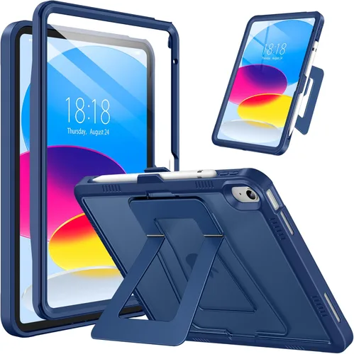 Miniatura 23 de DTTO Funda para iPad (A16) 11ª generación de 11 pulgadas 2025, funda para iPad de 10ª generación, soporte ajustable para vertical/paisaje, protector
