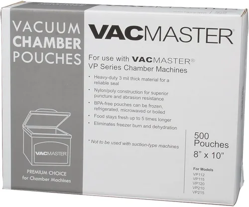 VacMaster bolsas selladas al vacío, 500 por caja, Transparente