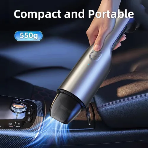 Miniatura 6 de Aspiradora portátil para automóvil, aspiradora de mano portátil para limpieza interior del automóvil, uso húmedo y seco, recargable por USB