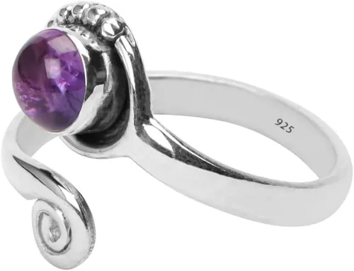 Miniatura 3 de Gemstone Stone Toe Ring 925 Sterling Silver Feet Body Jewellery Handame Toe Ring Gemstone Adjustable Toering For Girls Women Gift Jewellery