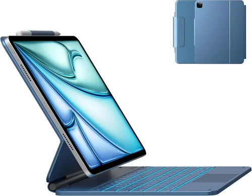 Miniatura 13 de typecase Funda de Teclado Edge para iPad Air de 13 pulgadas (M3/M2, 2025/2024) y iPad Pro de 12.9 pulgadas (6ª/5ª/4ª/3ª generación), Teclado Magic
